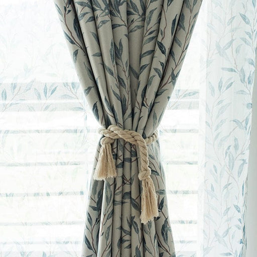 Rideau Motif Feuille