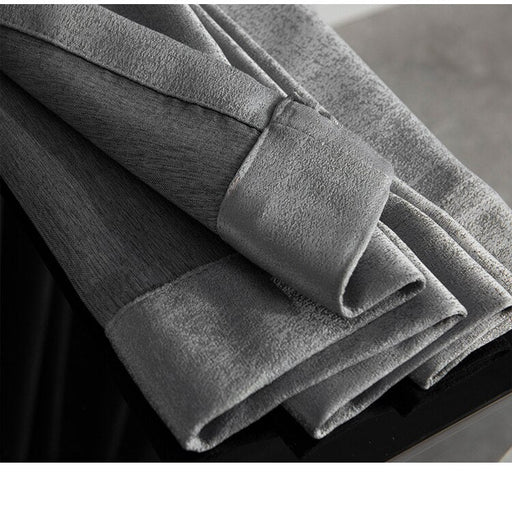 Rideau Occultant Velours (Gris)