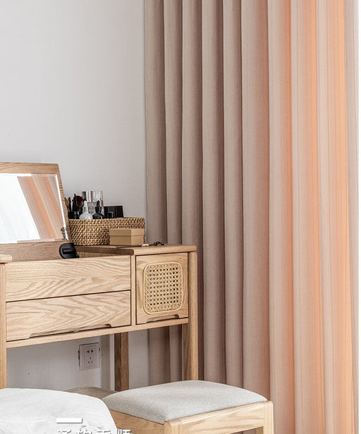 Leinenrosa Vorhang