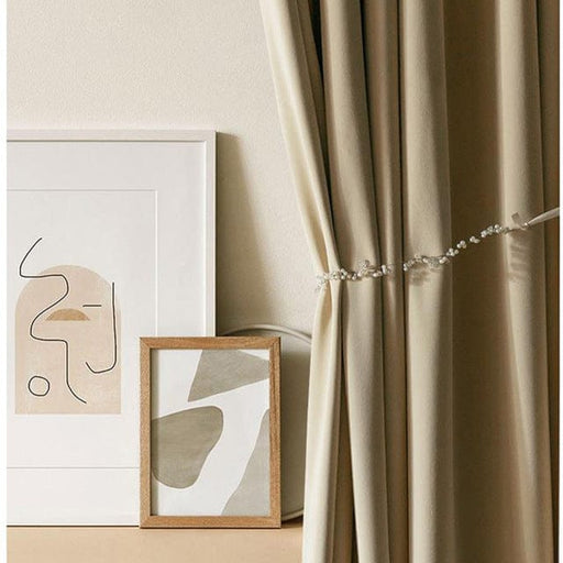 Rideau Velours Beige