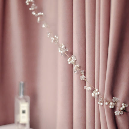 Rideau Velours Rose