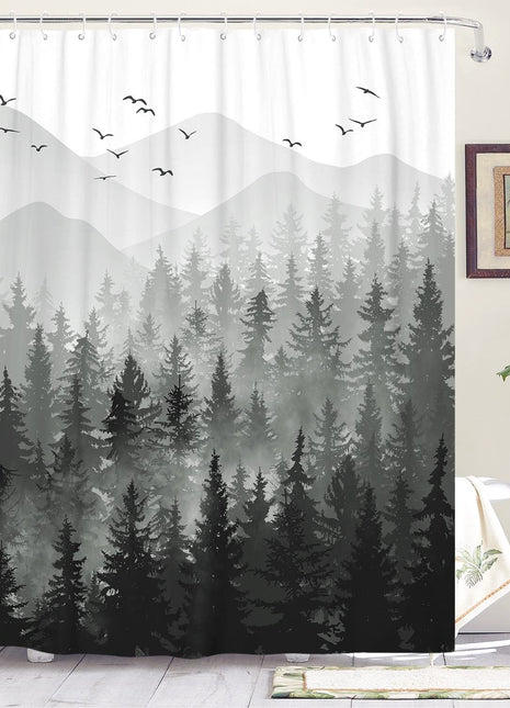 Duschvorhang „Wald“ (B 180 cm x H 200 cm)