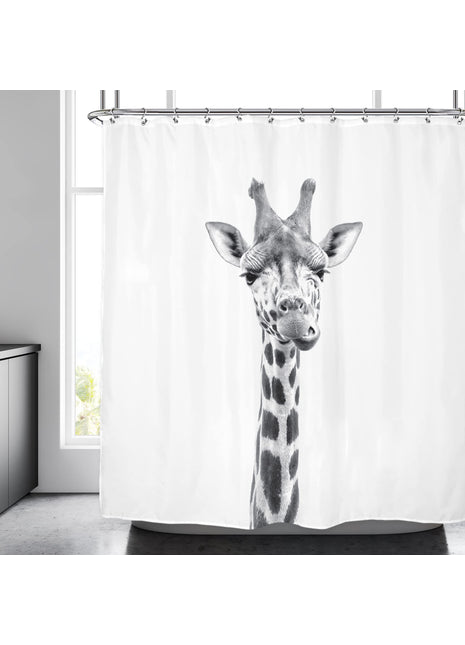 Duschvorhang mit Giraffenmotiv (B 180 cm x H 200 cm)