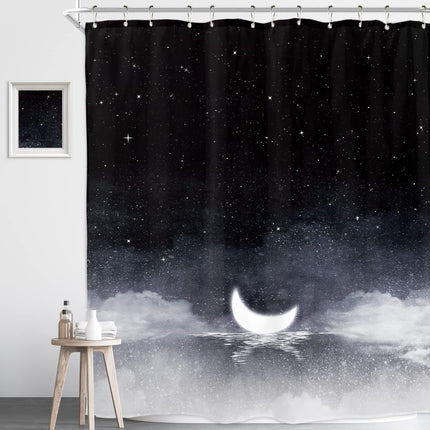Rideau de Douche Motif Lune  (L180cm x H200cm)