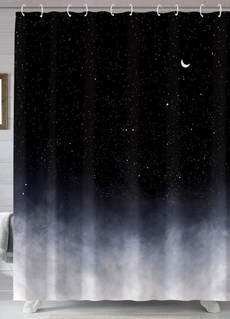 Duschvorhang mit Mondmuster (B 180 cm x H 200 cm)