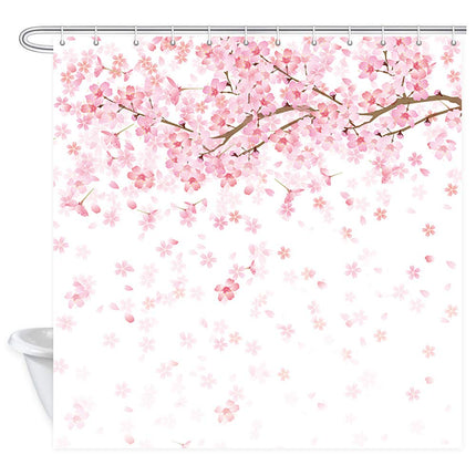 Rideau de Douche Sakura Japonais  (L180cm x H200cm)