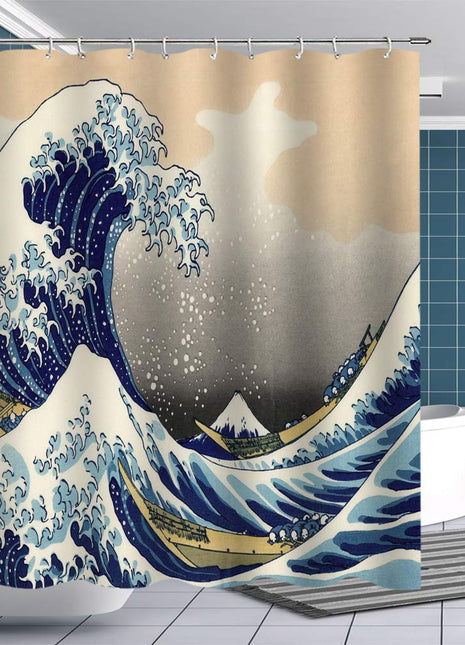 Kanagawa Wave Duschvorhang (B180cm x H200cm)