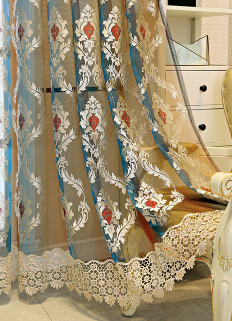 Voilage Bleu Petrole