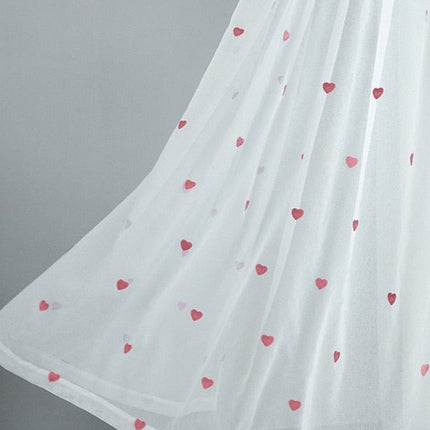 Voilage avec Motif Coeur